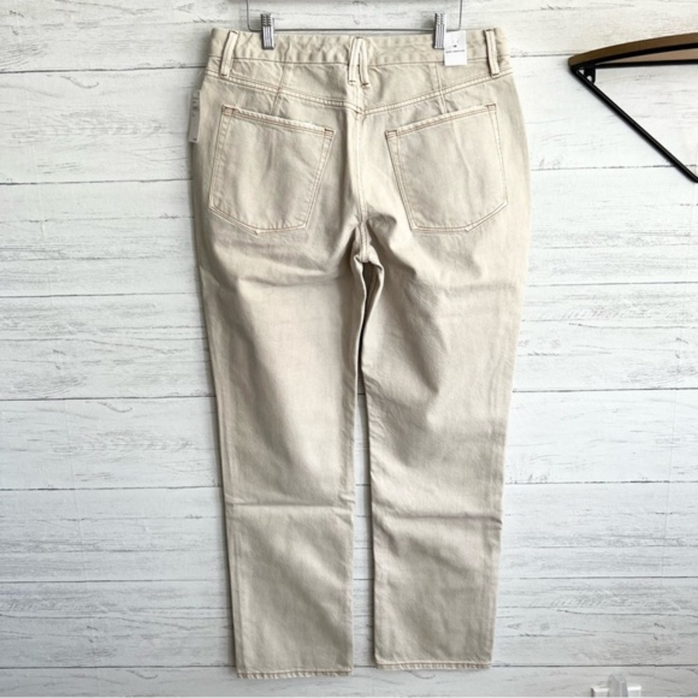 Good American Straight Leg Jeans in Bone - Picture 5 of 15